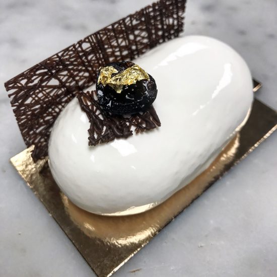 White, Chocolate and Gold Dessert