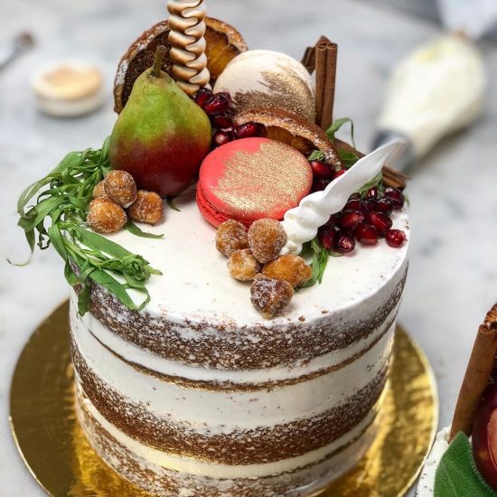 Naked Cake with Decorative Toppings