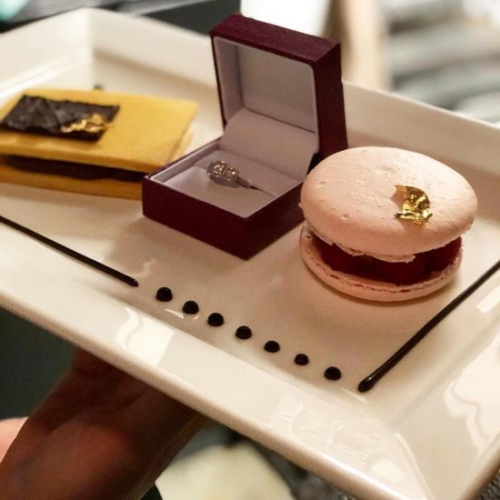 Dessert Plate with Engagement Ring