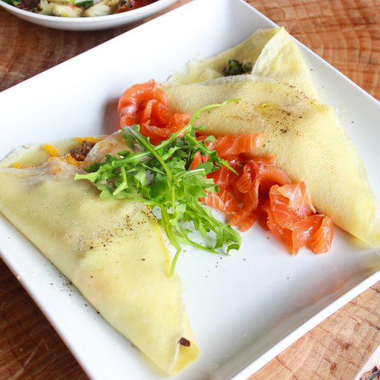 Two Crepes Plate at Brunch